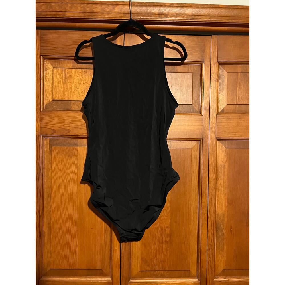 NWT Andie Women's The Malibu One Piece Snap Front LONG TORSO Swimsuit Black XLT - Picture 5 of 11